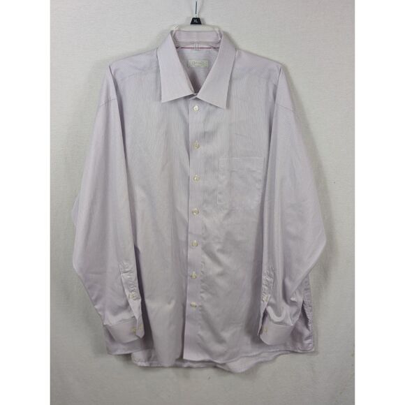Eton Classic Striped Button Up Shirt Men's Size 47 Neck 18 1/2